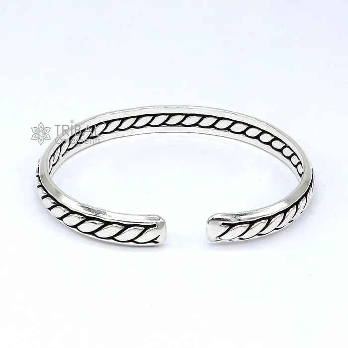 925 sterling silver handmade adjustable cuff bangle bracelet unsex gifting jewelry CUFF226 TRIBAL ORNAMENTS Bracelets