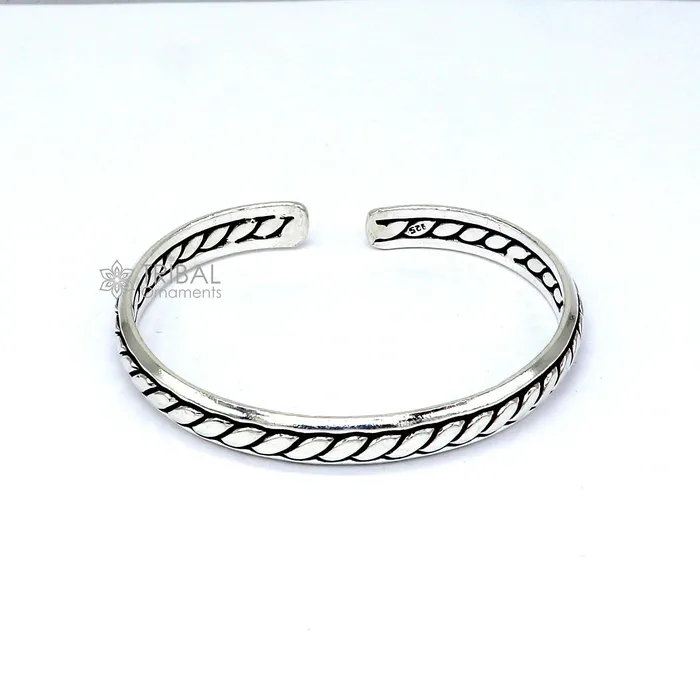 925 sterling silver handmade adjustable cuff bangle bracelet unsex gifting jewelry CUFF226 TRIBAL ORNAMENTS Bracelets