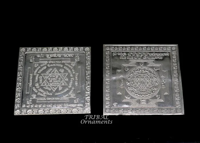 925 sterling silver handmade idol Shree kubera or shri Yantram holy divine yantram for wealth and prosperity puja article su882 TRIBAL ORNAMENTS Necklaces 925 sterling silver handmade idol Shree kubera or shri Yantram holy divine yantram for wealth and prosperity puja article su882 TRIBAL ORNAMENTS Necklaces