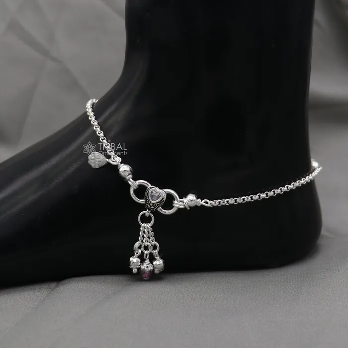925 sterling silver handmade light ankletsamazing Ankle bracelet gifting belly dance ethnic jewelry ank644 TRIBAL ORNAMENTS Bracelets