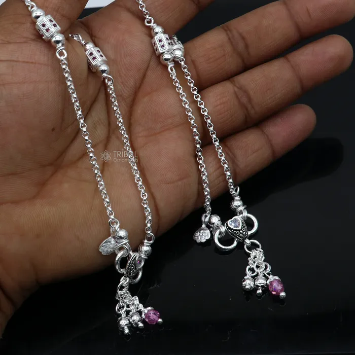 925 sterling silver handmade light ankletsamazing Ankle bracelet gifting belly dance ethnic jewelry ank644 TRIBAL ORNAMENTS Bracelets