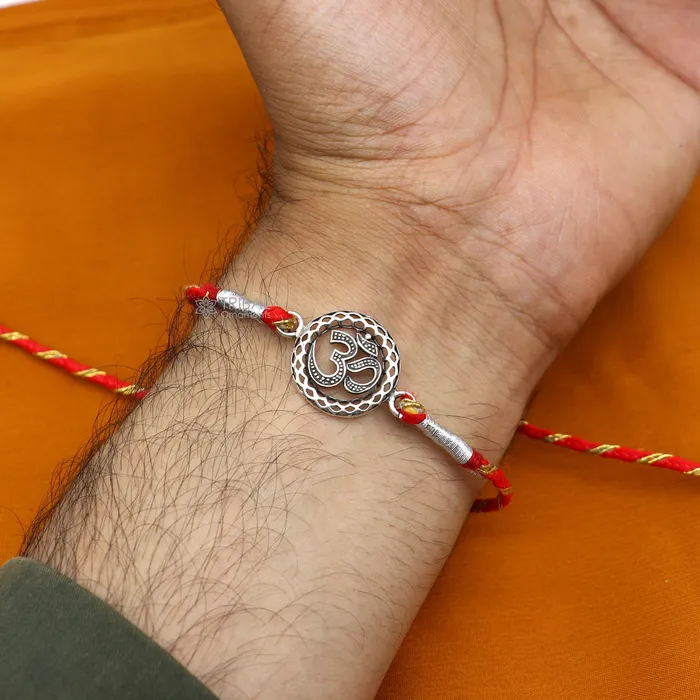 925 sterling silver handmade Rakhi Bracelet Exclusive Vintage divine OM Aum design size free rakhi Bracelet for Rakshabandhan rk289 TRIBAL ORNAMENTS Bracelets 925 sterling silver handmade Rakhi Bracelet Exclusive Vintage divine OM Aum design size free rakhi Bracelet for Rakshabandhan rk289 TRIBAL ORNAMENTS Bracelets