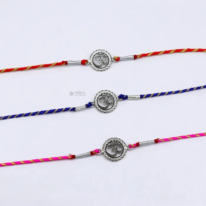 925 sterling silver handmade Rakhi Bracelet Exclusive Vintage divine OM Aum design size free rakhi Bracelet for Rakshabandhan rk289 TRIBAL ORNAMENTS Bracelets 925 sterling silver handmade Rakhi Bracelet Exclusive Vintage divine OM Aum design size free rakhi Bracelet for Rakshabandhan rk289 TRIBAL ORNAMENTS Bracelets