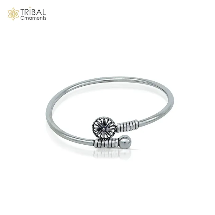 925 sterling silver handmade stylish kada bangle bracelet tribal jewelry nsk861 TRIBAL ORNAMENTS Bracelets