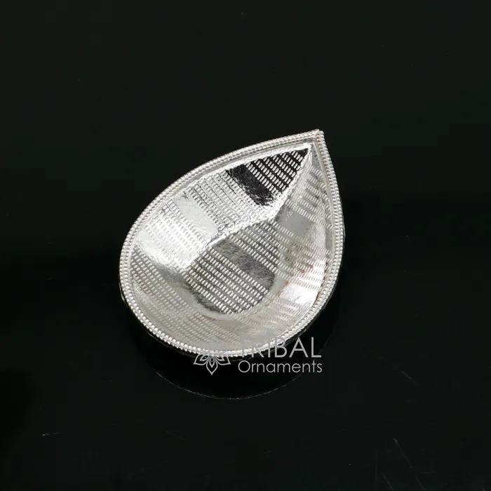 925 Sterling Silver handmade tilak bowl sindur bowl kesar chandan saffron sandal bowl puja Deepak utensils temple artilce su1056 TRIBAL ORNAMENTS Rings