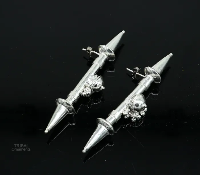 925 sterling silver handmade traditional stylish wedding brides stud earring best gifting customized ethnic style tribal jewelry s1007 TRIBAL ORNAMENTS Earrings