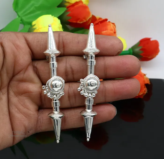 925 sterling silver handmade traditional stylish wedding brides stud earring best gifting customized ethnic style tribal jewelry s1007 TRIBAL ORNAMENTS Earrings