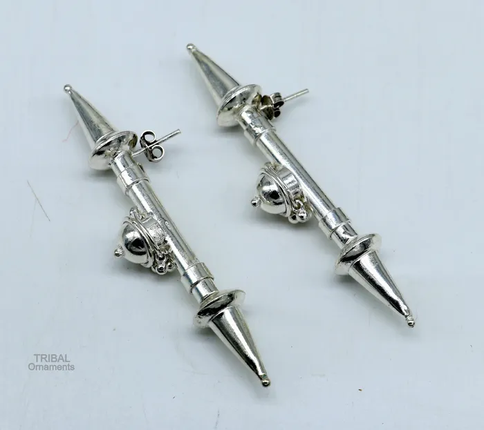 925 sterling silver handmade traditional stylish wedding brides stud earring best gifting customized ethnic style tribal jewelry s1007 TRIBAL ORNAMENTS Earrings