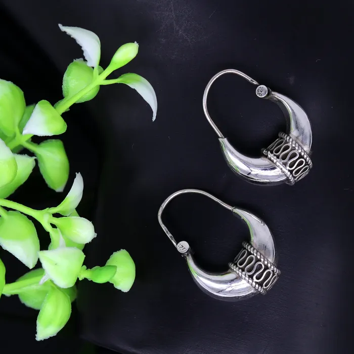 925 sterling silver handmade vintage antique design amazing design hoops earring bali customized earring gift tribal ethnic jewelry ske2 TRIBAL ORNAMENTS Earrings