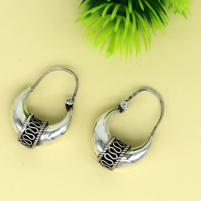 925 sterling silver handmade vintage antique design amazing design hoops earring bali customized earring gift tribal ethnic jewelry ske2 TRIBAL ORNAMENTS Earrings