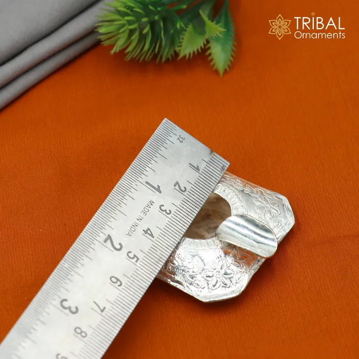 925 sterling silver handmade vintage design flower art small ashtray for cigarette royal unique luxury gift stb412 TRIBAL ORNAMENTS Necklaces