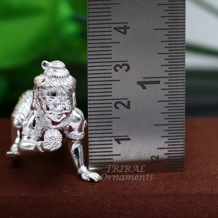 925 Sterling silver Idol Krishna Bal Gopala crawling Krishna statue figurine child krishna laddu gopala sculpture silver article art582 TRIBAL ORNAMENTS Rings 925 Sterling silver Idol Krishna Bal Gopala crawling Krishna statue figurine child krishna laddu gopala sculpture silver article art582 TRIBAL ORNAMENTS Rings