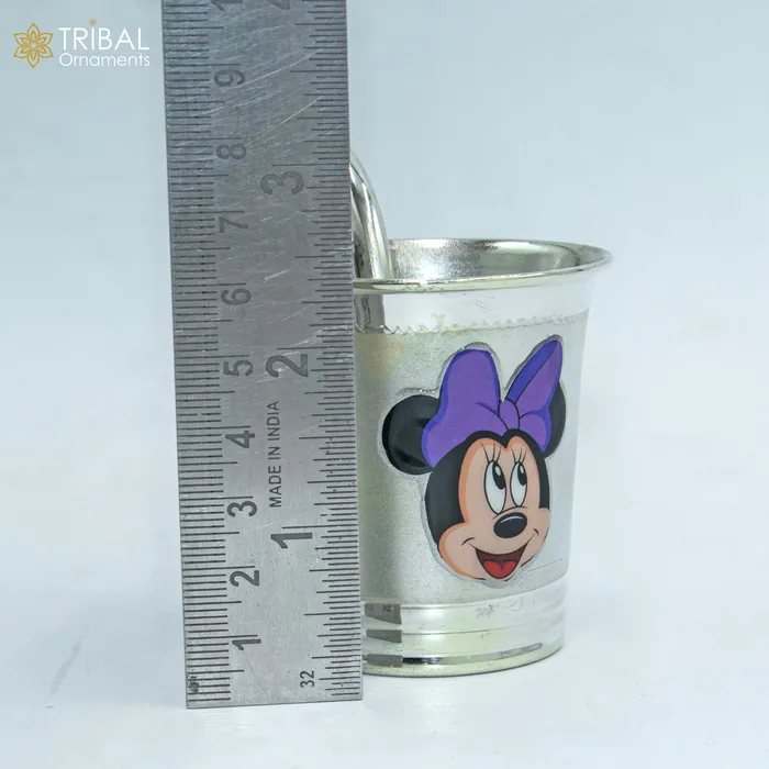 925 Sterling silver mickey mouse cartoon design baby milk glass baby water glass best kids gifting article sv301 TRIBAL ORNAMENTS Rings