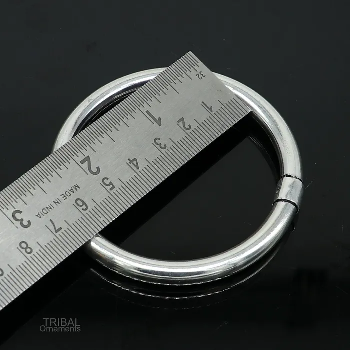 925 sterling silver plain shiny bright bangle bracelet kada excellent personalized gifting stylish fancy bangle mens or girls ba136 TRIBAL ORNAMENTS Bracelets