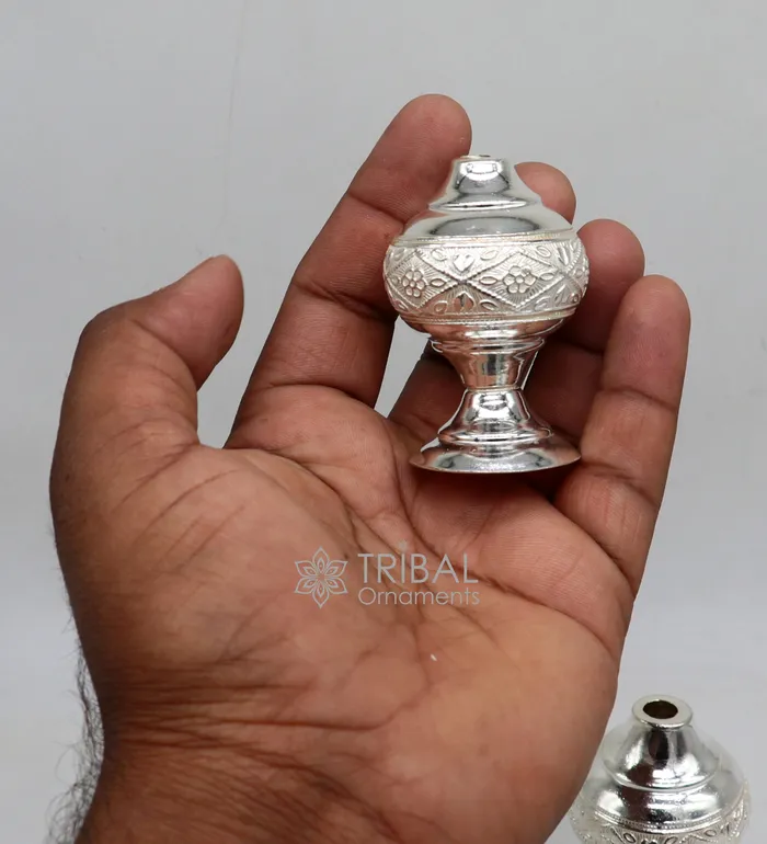 925 sterling silver Vintage classicle design incense sticks standholder Agarbatti stand fabulous royal puja temple article su1049 TRIBAL ORNAMENTS Rings