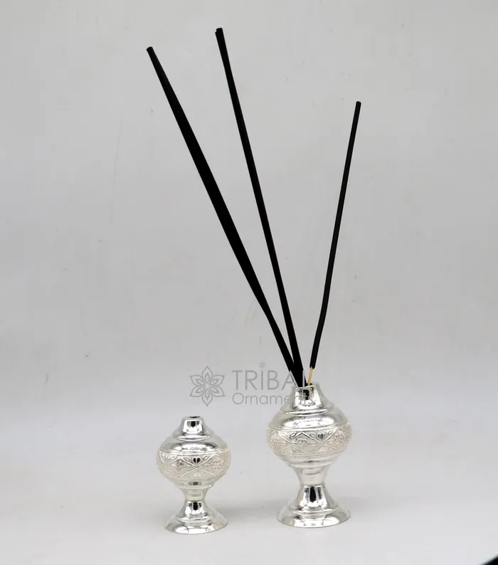 925 sterling silver Vintage classicle design incense sticks standholder Agarbatti stand fabulous royal puja temple article su1049 TRIBAL ORNAMENTS Rings