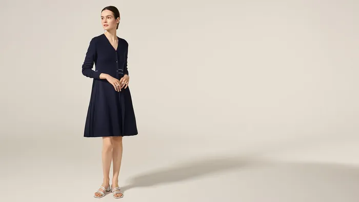 ADEAM Earrings Navy Graf Cardigan