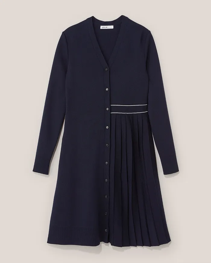 ADEAM Earrings Navy Graf Cardigan