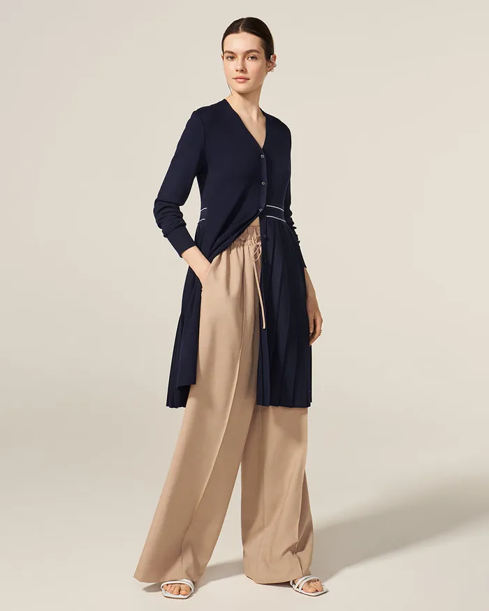 ADEAM Earrings Navy Graf Cardigan