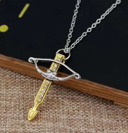 alice Necklaces AZ72 Silver Gold Rhinestone Bow Arrow Necklace with FREE Earrings alice Necklaces AZ72 Silver Gold Rhinestone Bow Arrow Necklace with FREE Earrings
