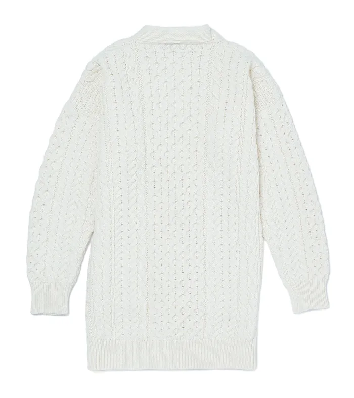 Aran Woollen Mills Supersoft Merino Wool Boyfriend Cardigan Earrings