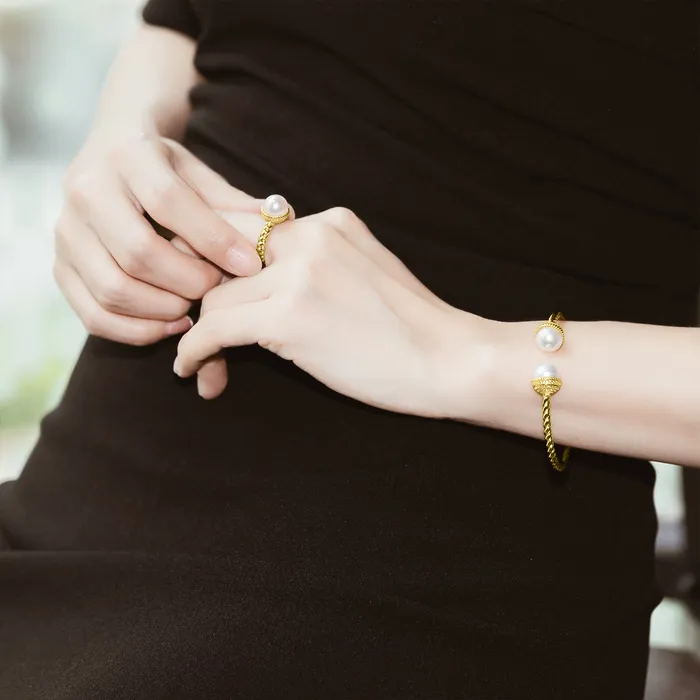 Asian Civilisations Museum Freshwater Pearl Bracelet WB00074 New Yorker Collection Pearly Lustre Bracelets