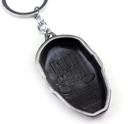 AZ1057 Silver Iron Man Mask Keychain alice Rings