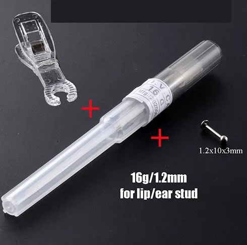 AZ408 Disposable Piercing Set 12mm Lip StudEar Stud 02 Earrings