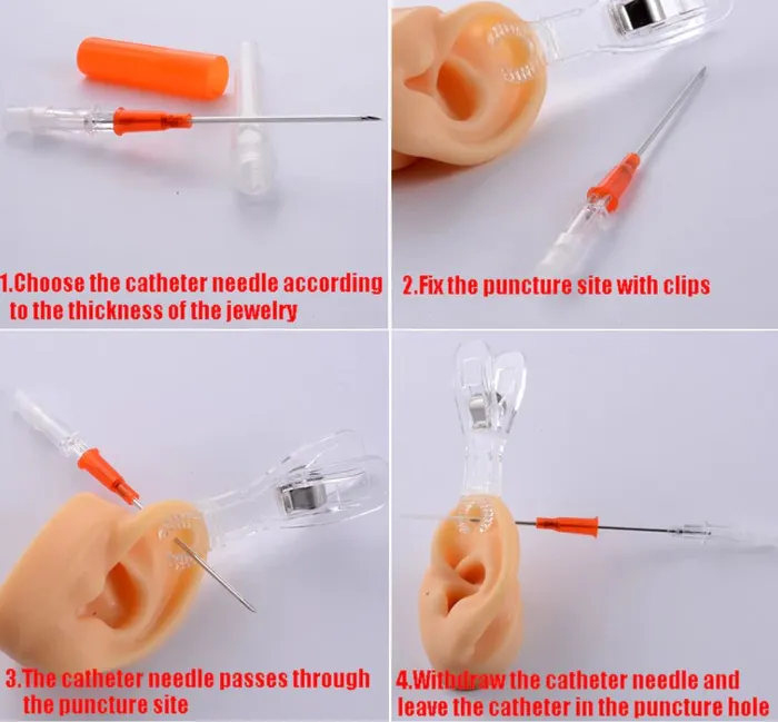 AZ408 Disposable Piercing Set 12mm Lip StudEar Stud 02 Earrings