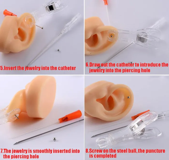 AZ408 Disposable Piercing Set 12mm Lip StudEar Stud 02 Earrings