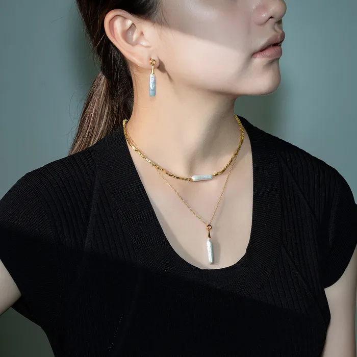 Baroque Freshwater Pearl Necklace WN00534 Happy Summer Pearly Lustre Necklaces