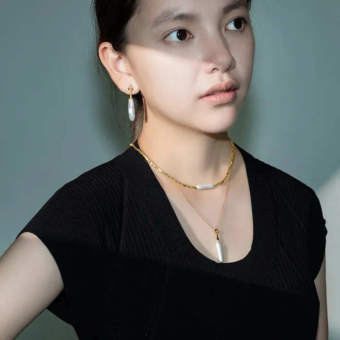 Baroque Freshwater Pearl Necklace WN00534 Happy Summer Pearly Lustre Necklaces