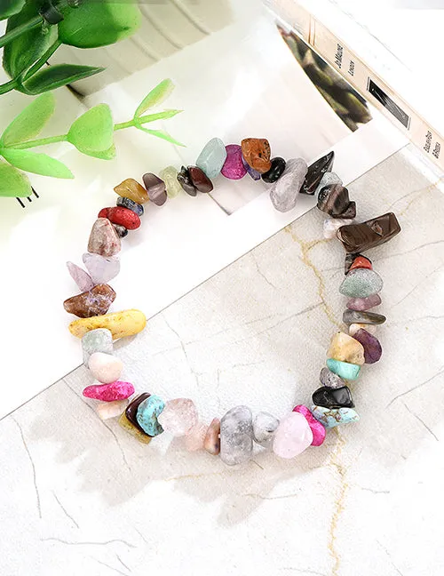 Bracelets 02 B1183 Multi Color Natural Stone Bracelet