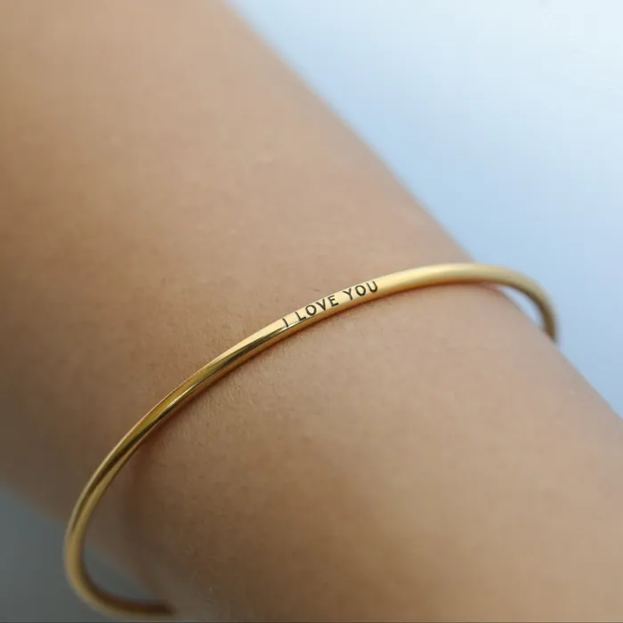 Bracelets 18K GoldFilled Customized Engraved Bracelet Personalized Name Bracelet 2MM Jewelvers Bracelets 18K GoldFilled Customized Engraved Bracelet Personalized Name Bracelet 2MM Jewelvers