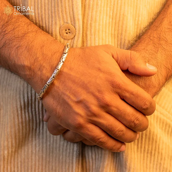 Bracelets 35mm 65 to 85 Unique byzantine design 925 Sterling silver handmade chain bracelet flexible bracelet unisex jewelry from India sbr729 TRIBAL ORNAMENTS
