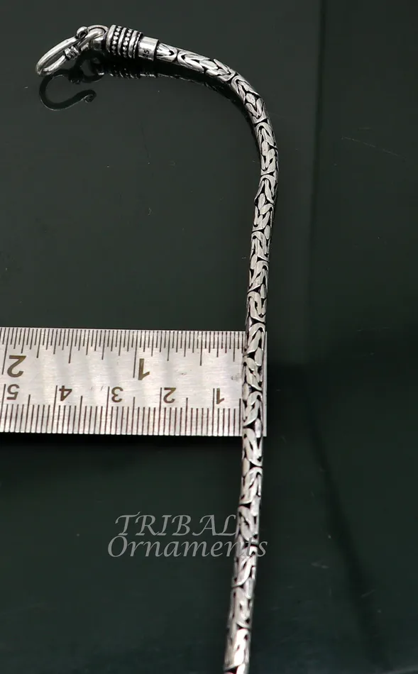 Bracelets 35mm 65 to 85 Unique byzantine design 925 Sterling silver handmade chain bracelet flexible bracelet unisex jewelry from India sbr729 TRIBAL ORNAMENTS