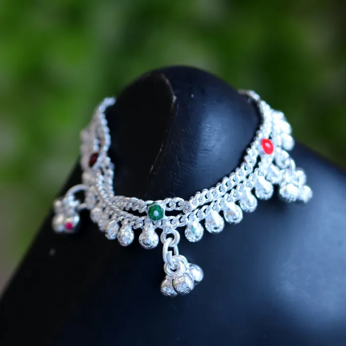 Bracelets 60 sterling silver handmade baby kids ankle bracelet noisy sound bells customized charm anklets jewelry belly dance gifting jewelry ank202 TRIBAL ORNAMENTS Bracelets 60 sterling silver handmade baby kids ankle bracelet noisy sound bells customized charm anklets jewelry belly dance gifting jewelry ank202 TRIBAL ORNAMENTS