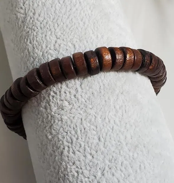 Bracelets AZ231 Brown Wooden Bead Bracelet polly