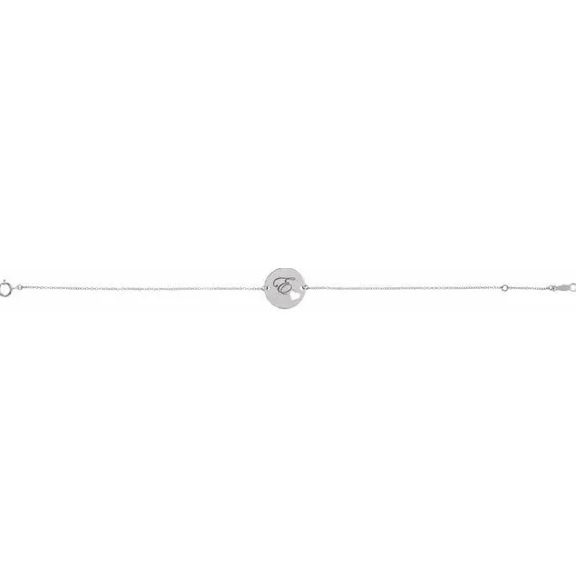 Bracelets Fire Brilliance Pierced Heart Engravable Disc 78 Bracelet