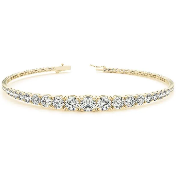 Bracelets Fire Brilliance Stunning Tapered Moissanite or Diamond InLine Bracelet Bracelets Fire Brilliance Stunning Tapered Moissanite or Diamond InLine Bracelet