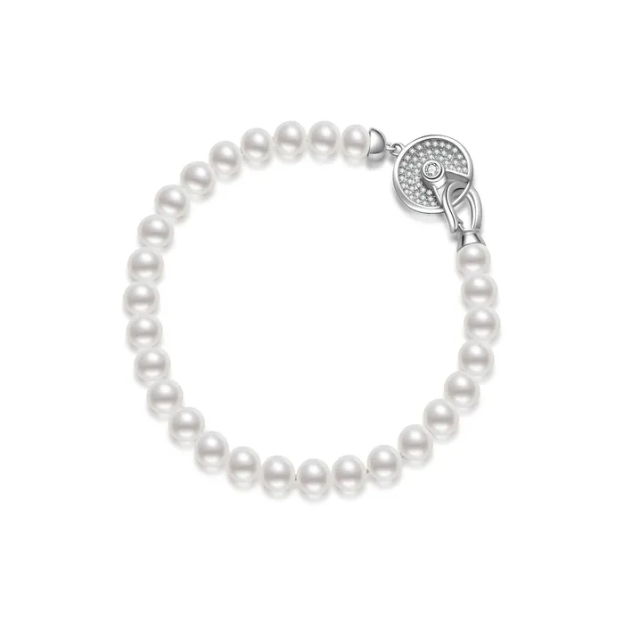 Bracelets Pearly Lustre Brilliant Lustre White Freshwater Pearl Bracelet WB00226 Bracelets Pearly Lustre Brilliant Lustre White Freshwater Pearl Bracelet WB00226