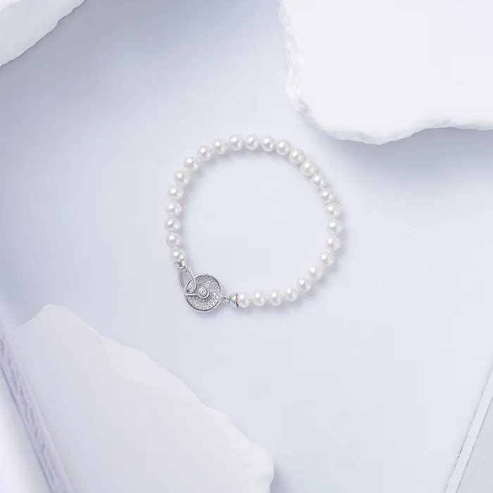 Bracelets Pearly Lustre Brilliant Lustre White Freshwater Pearl Bracelet WB00226