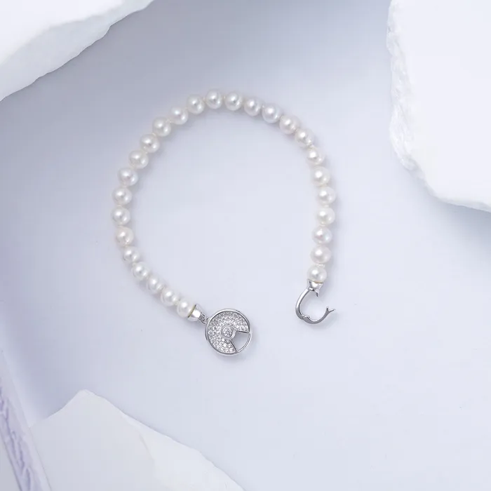 Bracelets Pearly Lustre Brilliant Lustre White Freshwater Pearl Bracelet WB00226
