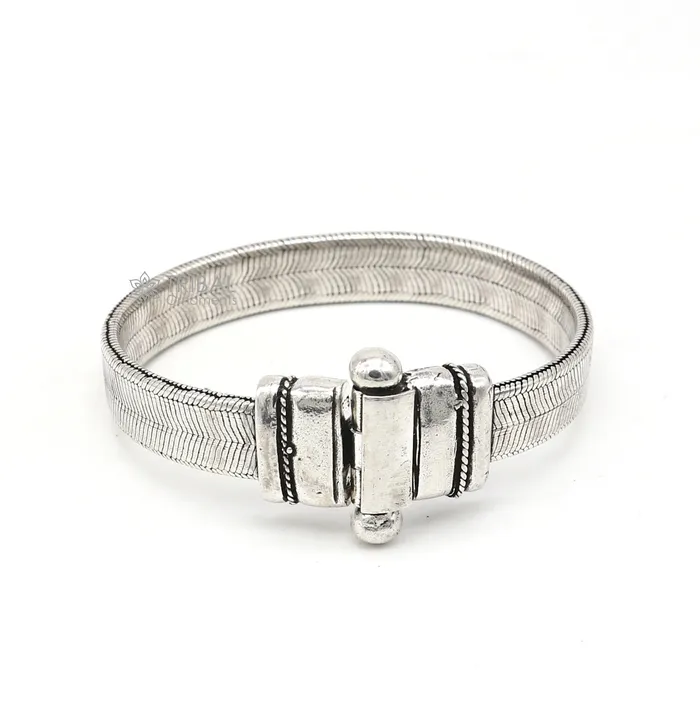 Bracelets TRIBAL ORNAMENTS 10MM 925 sterling silver customized snake chain belt bracelet vintage design stylish mens gifting wrist belt jewelry sbr727