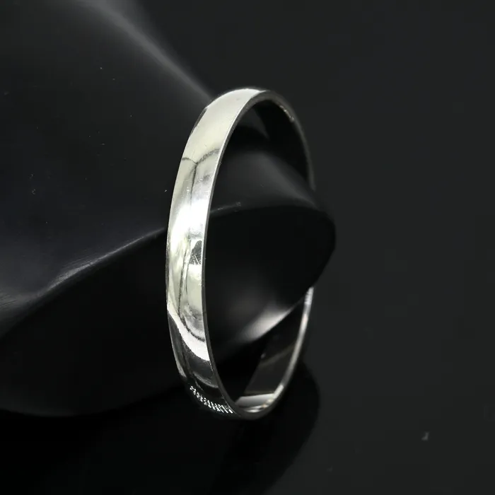 Bracelets TRIBAL ORNAMENTS 5mm Sterling silver handmade solid kada baby bracelet bangle for unisex amazing sikha punjabi kada solid silver kids jewelry nsk325