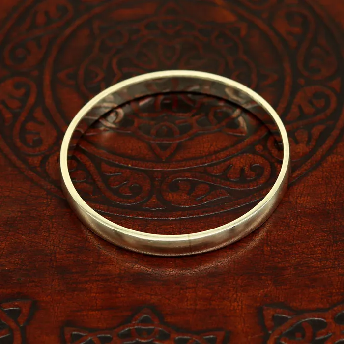 Bracelets TRIBAL ORNAMENTS 5mm Sterling silver handmade solid kada baby bracelet bangle for unisex amazing sikha punjabi kada solid silver kids jewelry nsk325