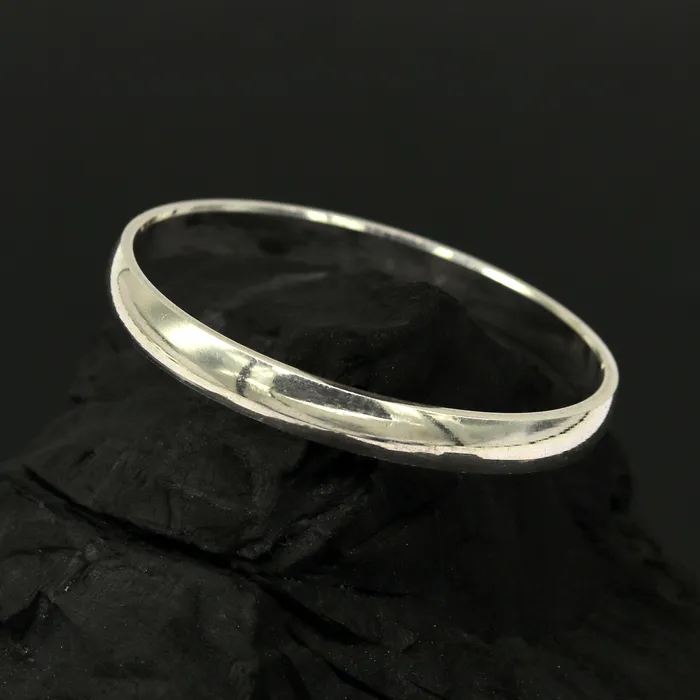 Bracelets TRIBAL ORNAMENTS 5mm Sterling silver handmade solid kada baby bracelet bangle for unisex amazing sikha punjabi kada solid silver kids jewelry nsk325