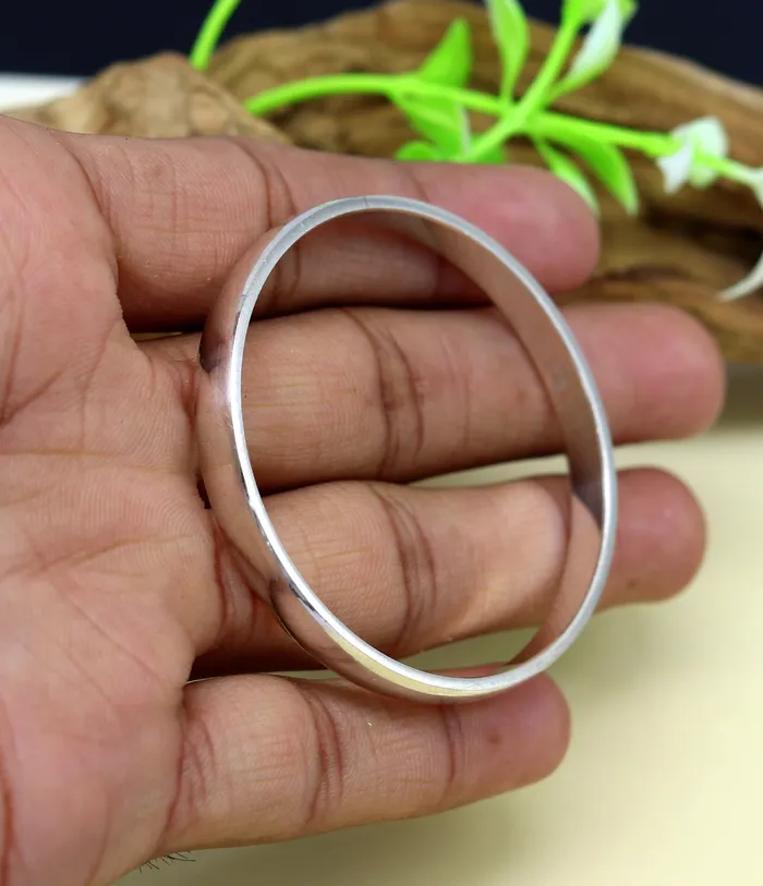 Bracelets TRIBAL ORNAMENTS 5mm Sterling silver handmade solid kada baby bracelet bangle for unisex amazing sikha punjabi kada solid silver kids jewelry nsk325
