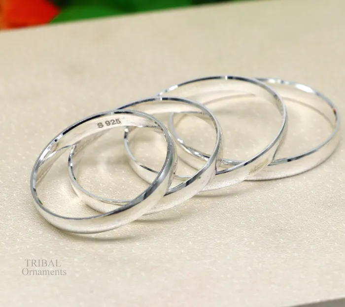 Bracelets TRIBAL ORNAMENTS 6mm 925 Sterling silver handmade solid kada baby bracelet bangle for unisex amazing sikha punjabi kada solid silver kids jewelry nsk469