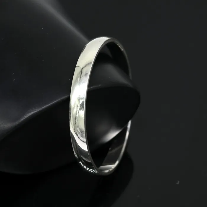 Bracelets TRIBAL ORNAMENTS 6mm 925 Sterling silver handmade solid kada baby bracelet bangle for unisex amazing sikha punjabi kada solid silver kids jewelry nsk469